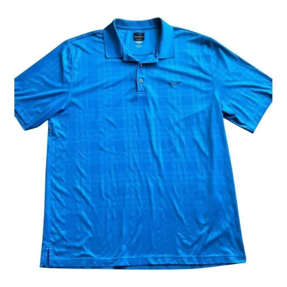 Greg Norman Vibrant Blue Turquoise Lightweight Polo Shirt Sz XL